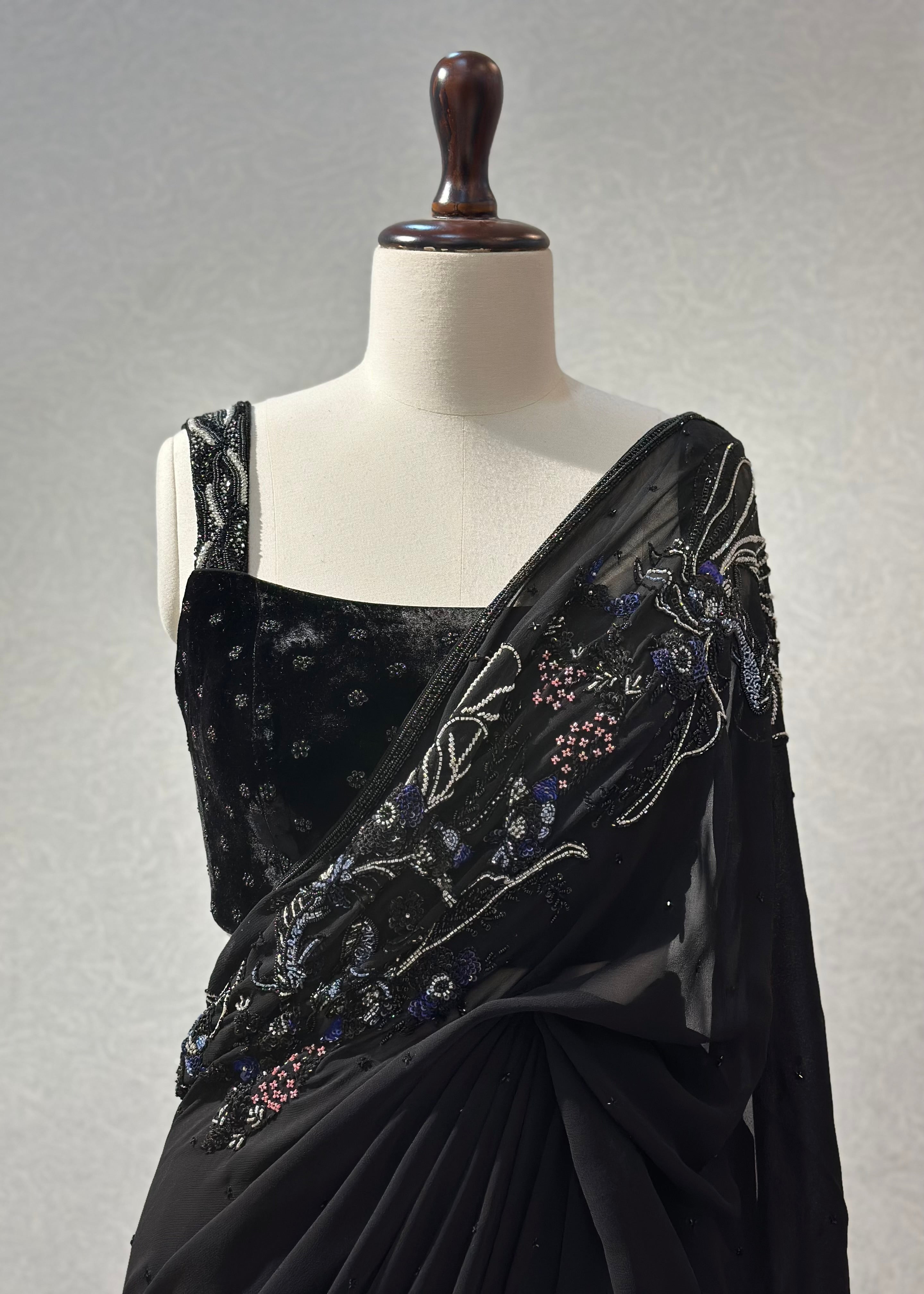 Moonlight Sea Saree Set