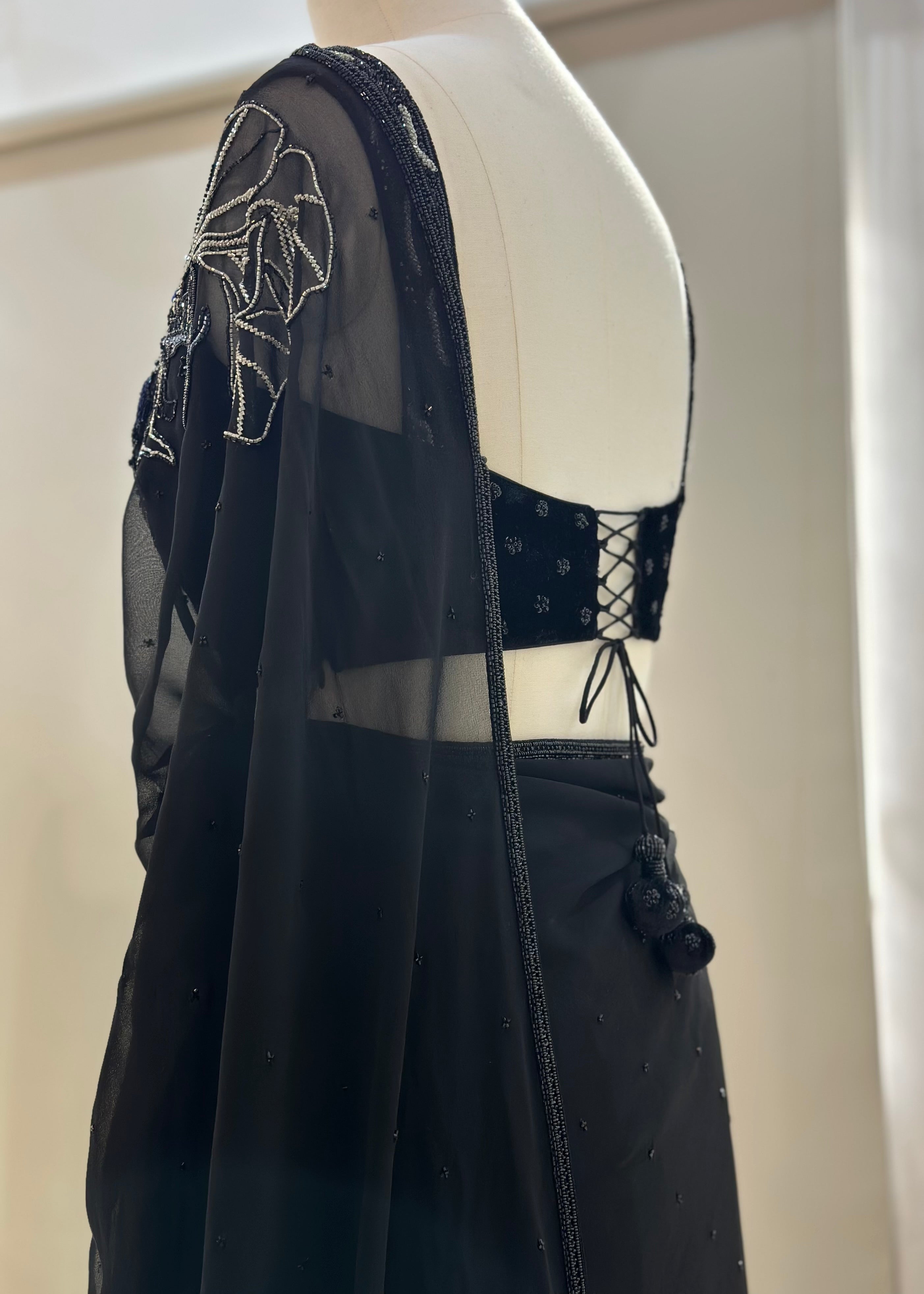 Moonlight Sea Saree Set