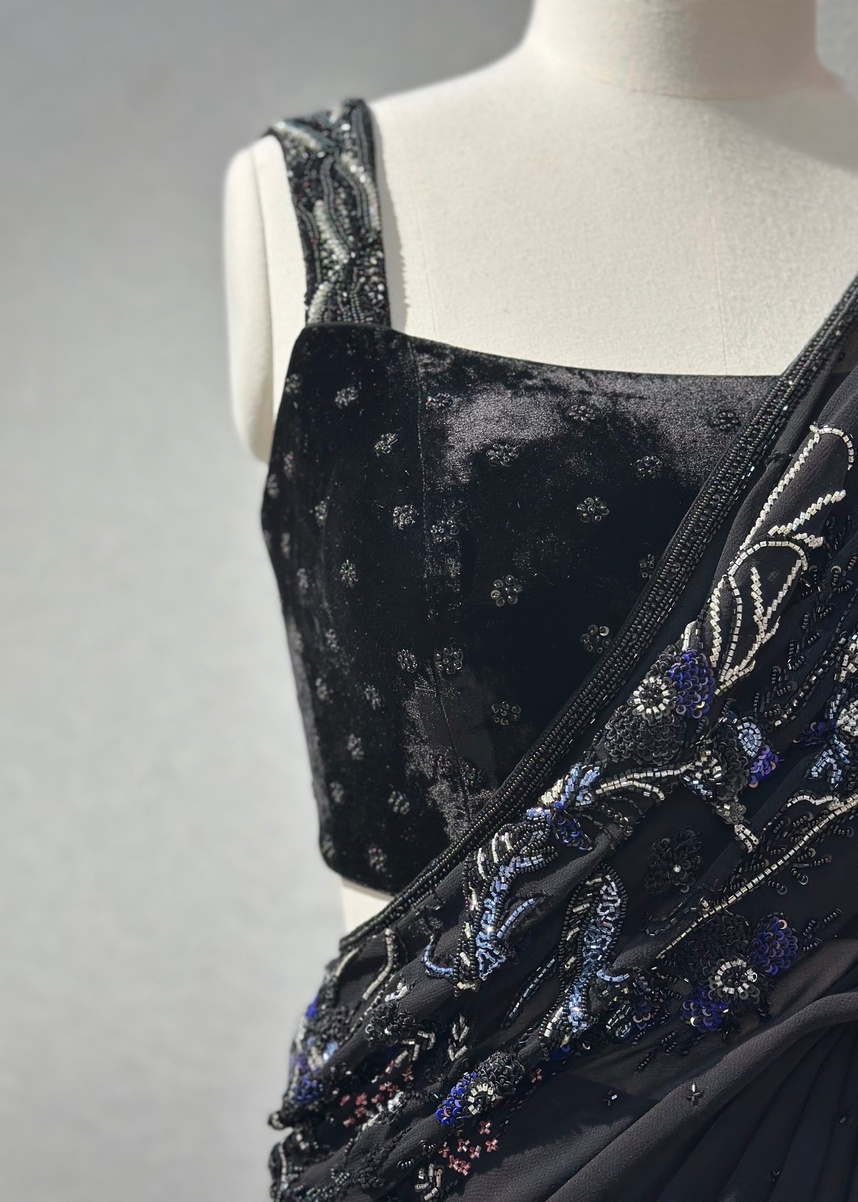 Moonlight Sea Saree Set