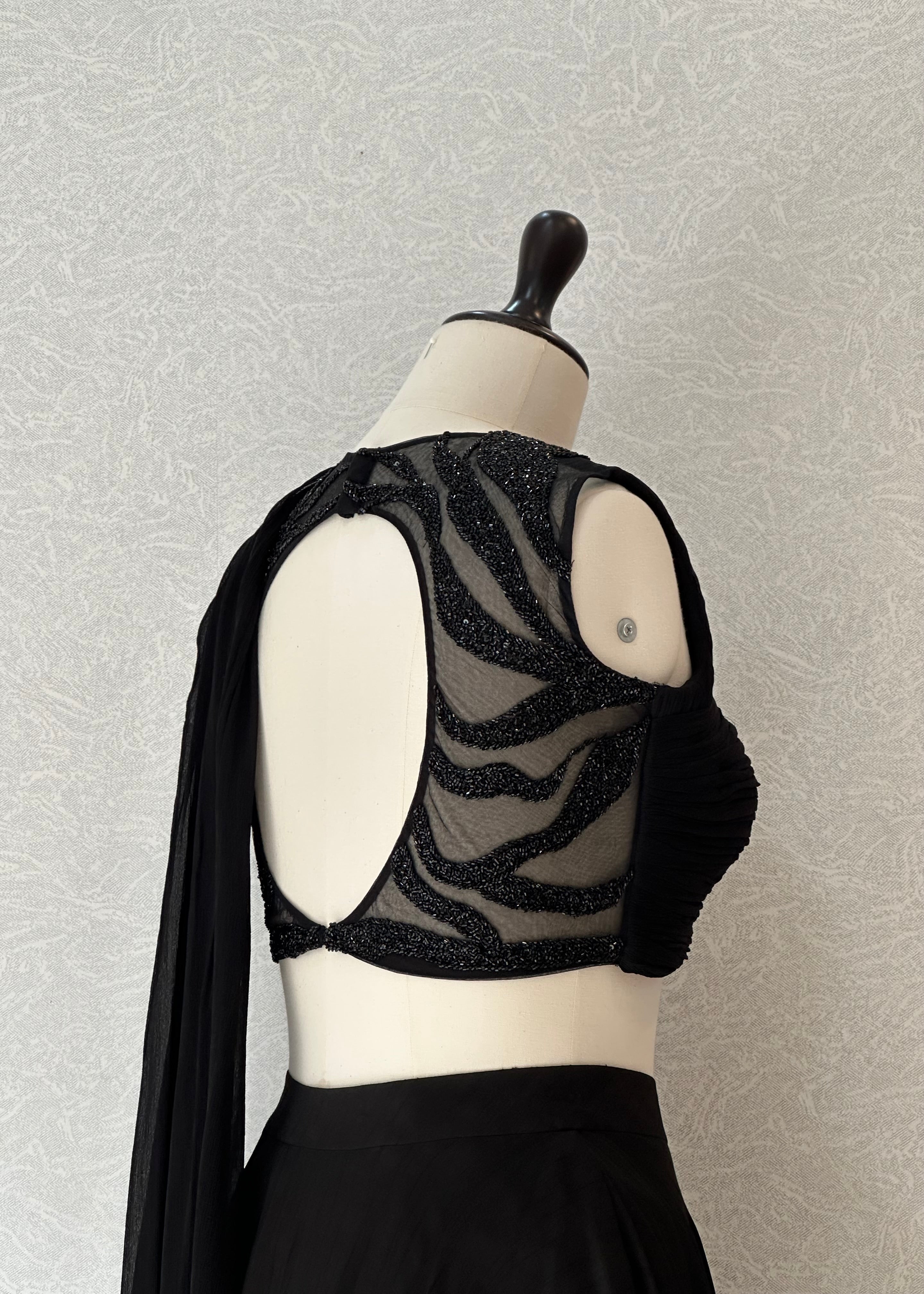 Noir Frost Drape Set