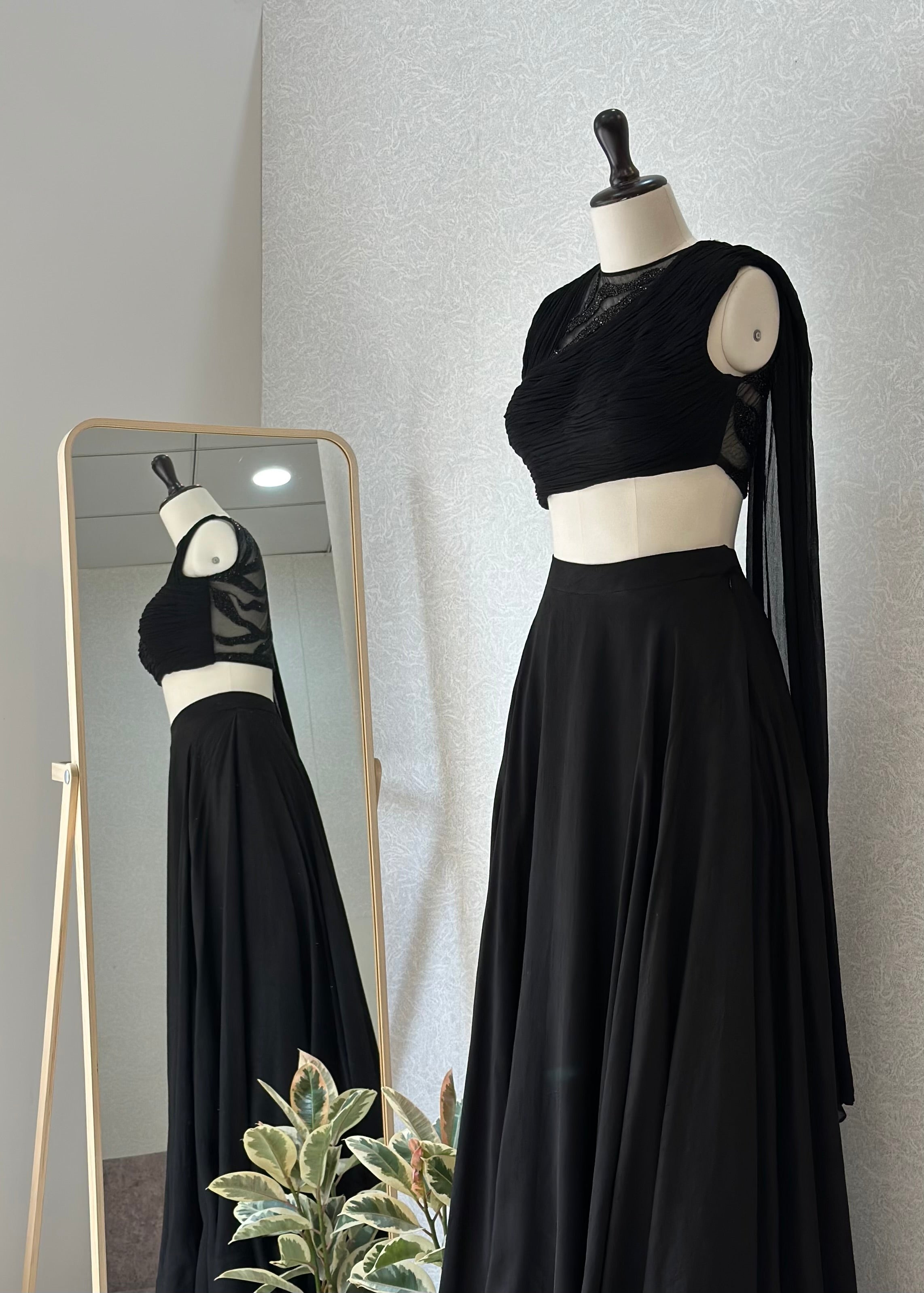 Noir Frost Drape Set