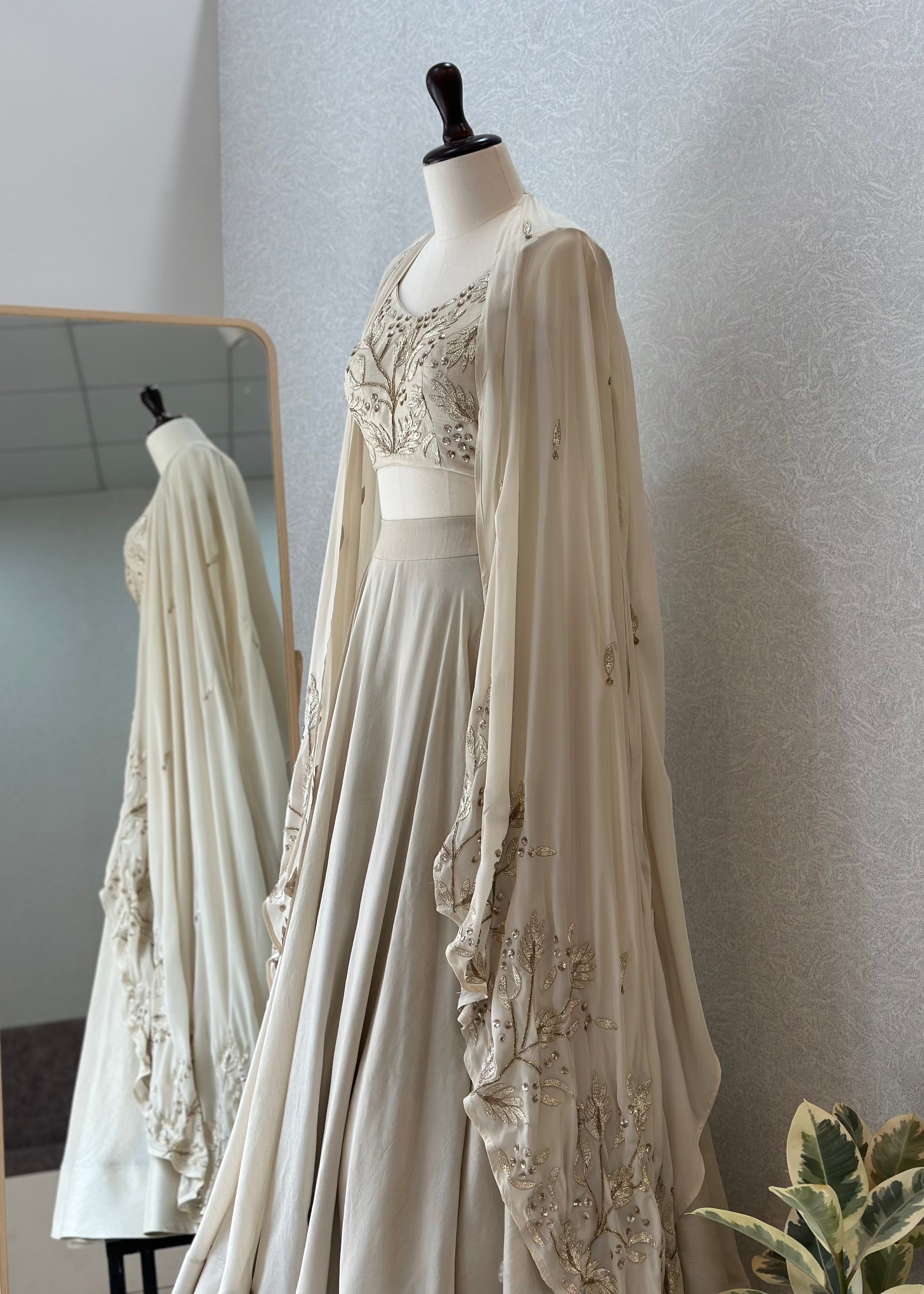 Foliage Cape Lehenga Set