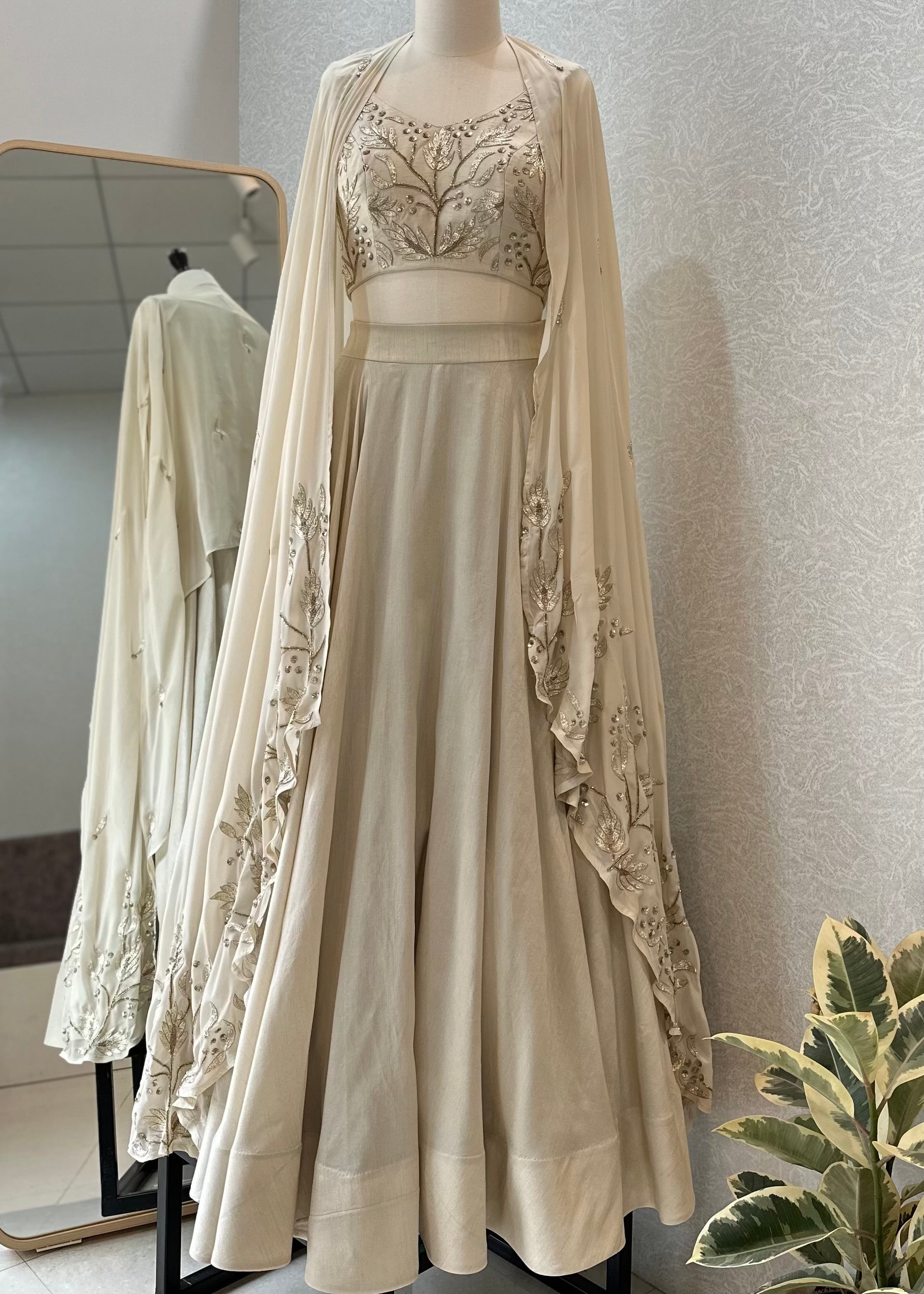 Foliage Cape Lehenga Set