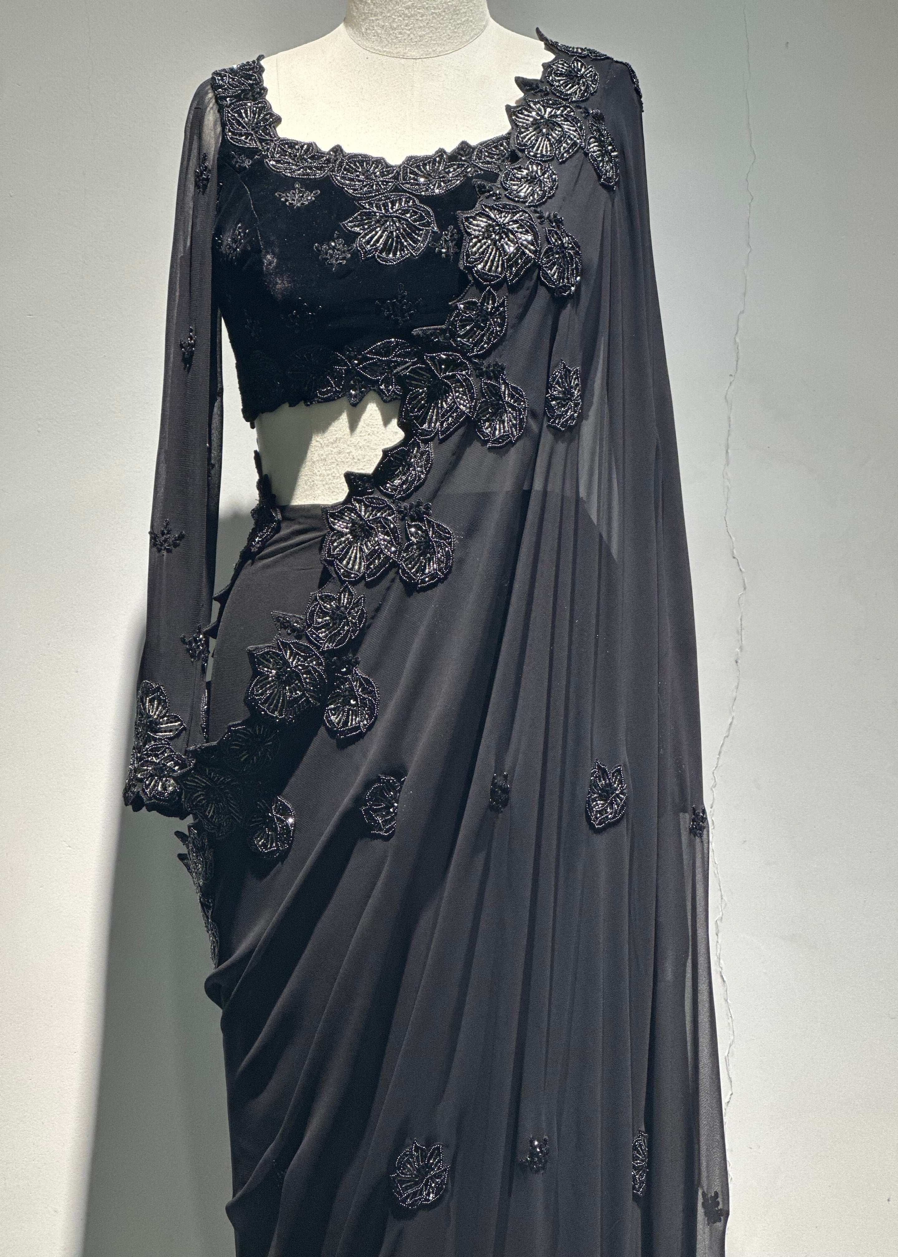 Whispers in the Dark Saree