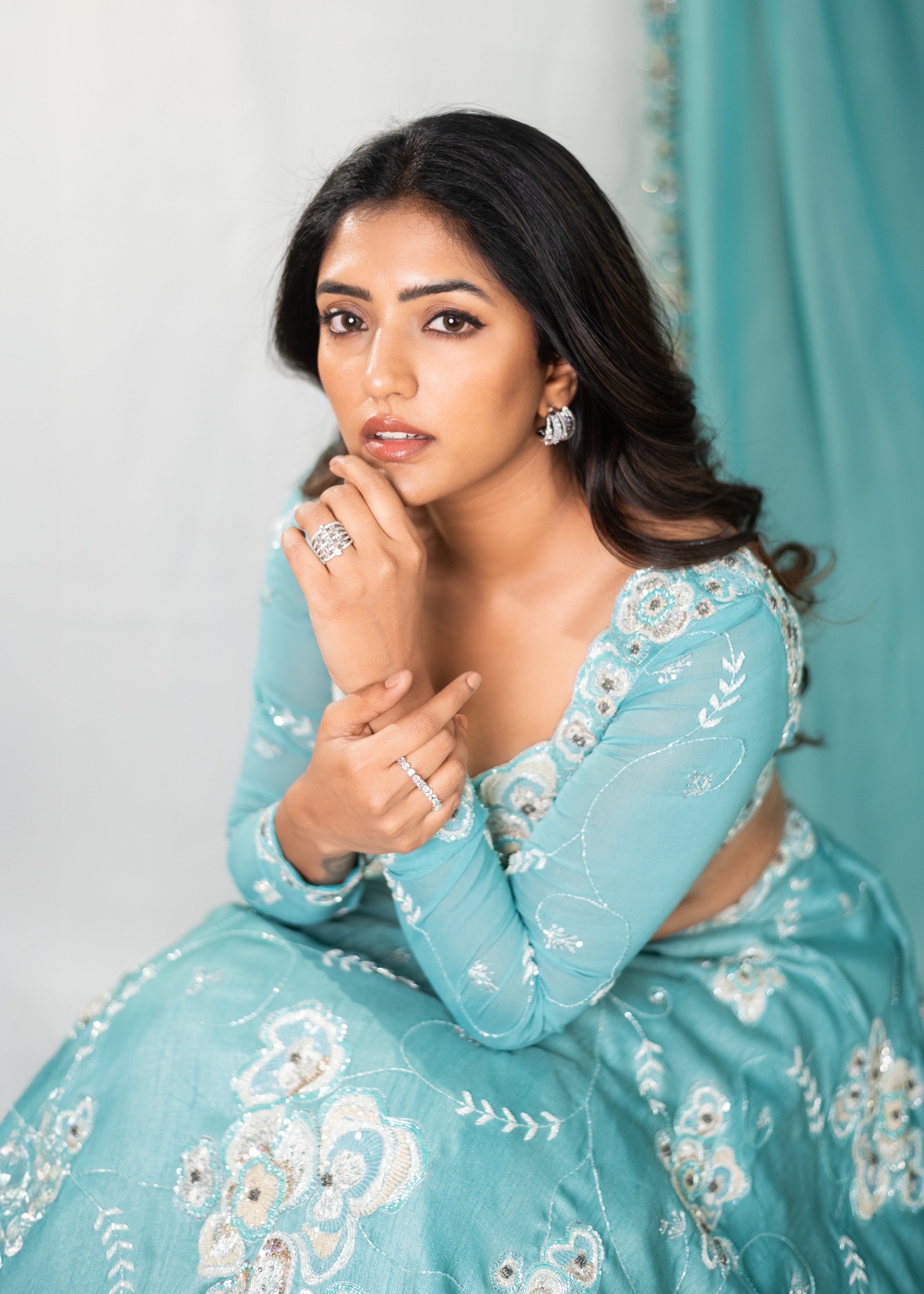 Sea Coral Mystery Lehenga