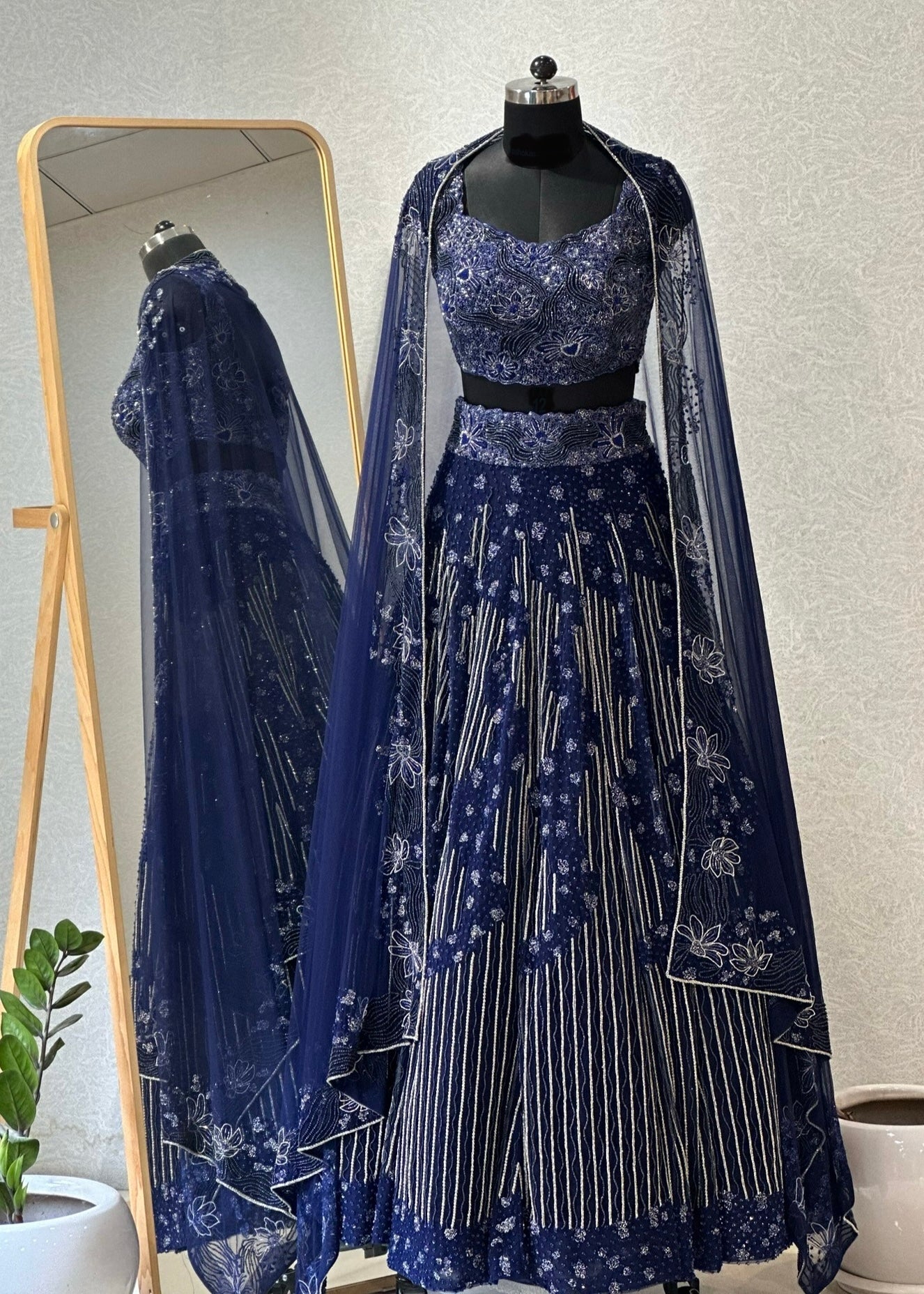 Starbound Sea Lehenga Set