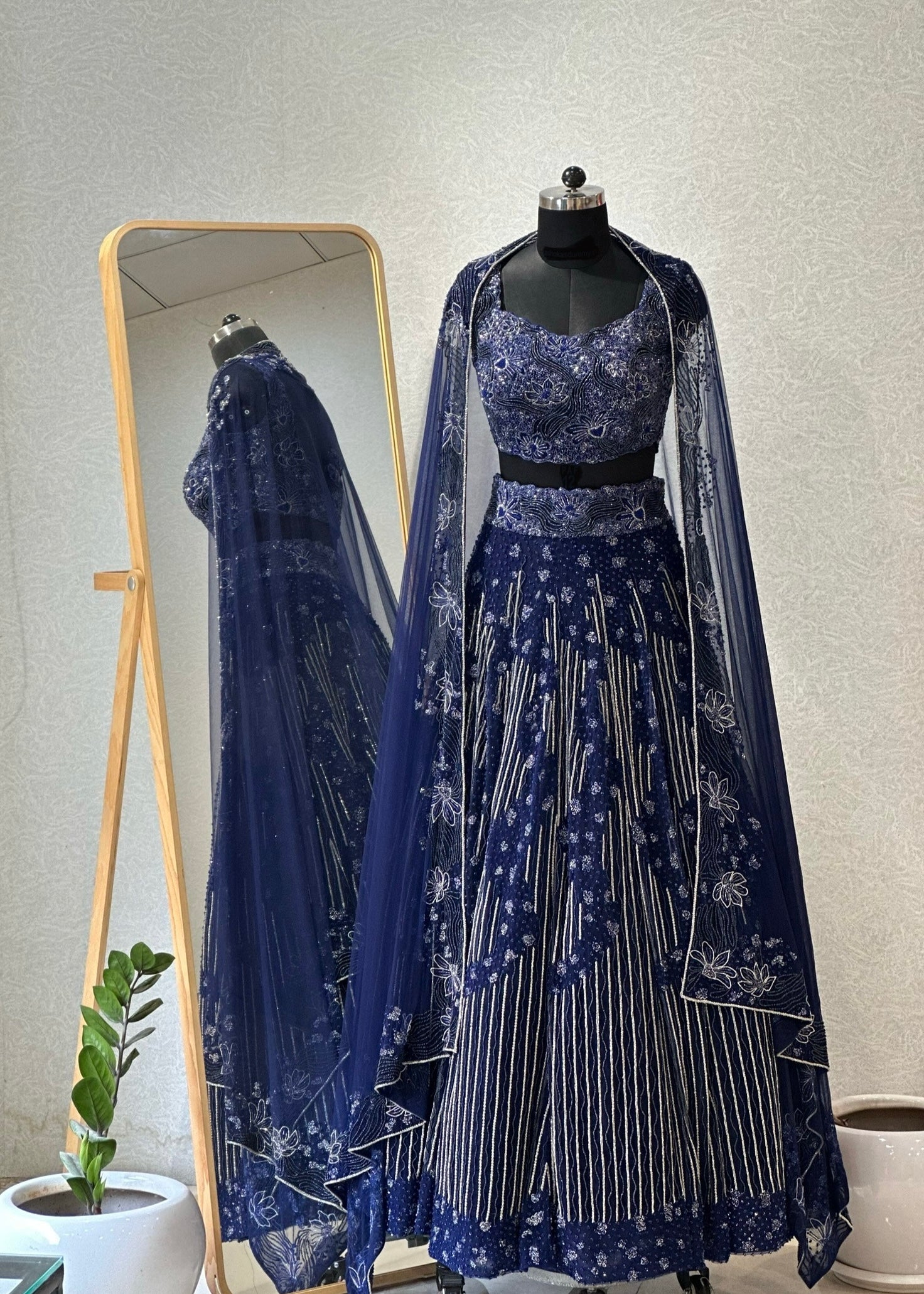 Starbound Sea Lehenga Set