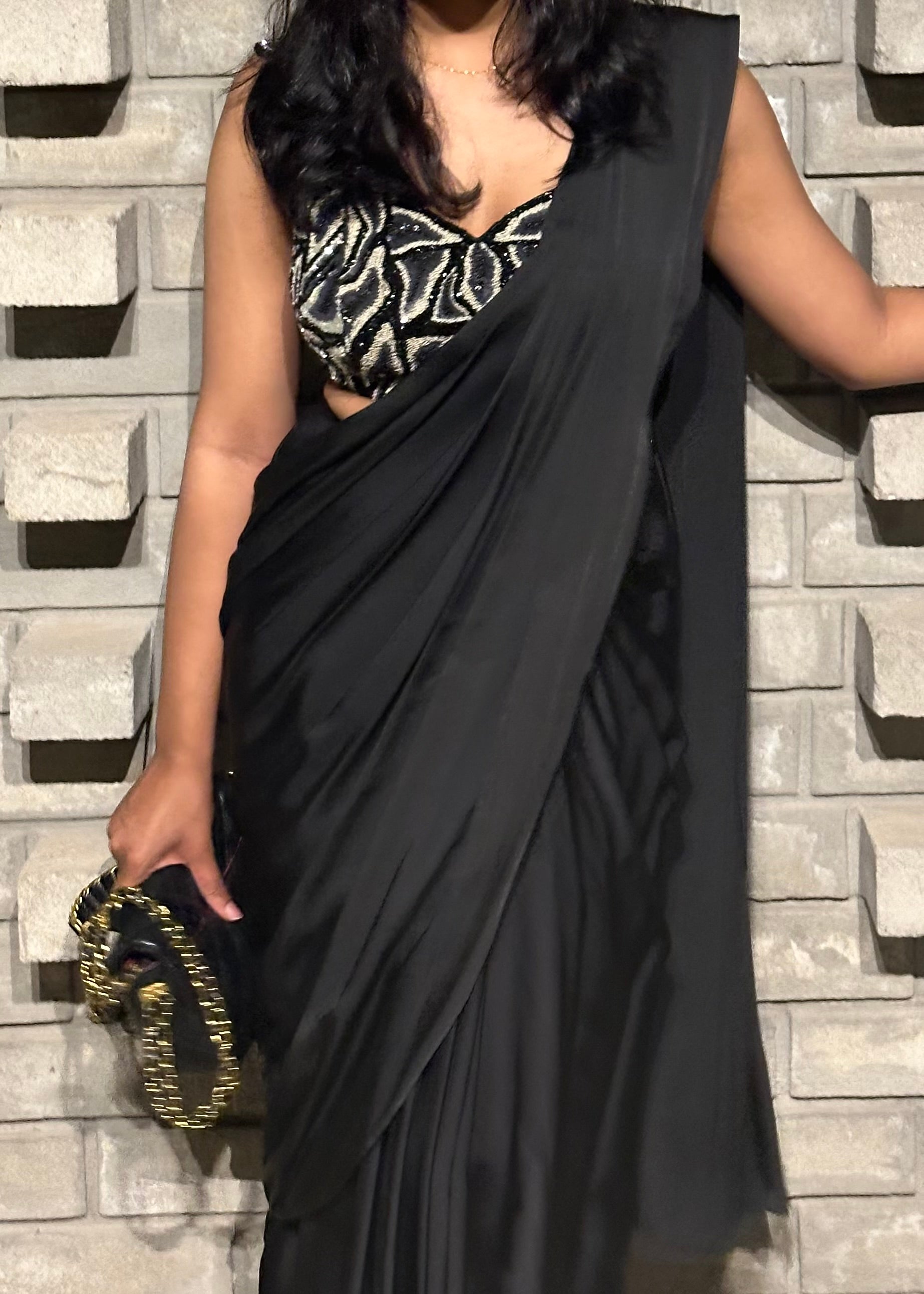 Black Sea Saree Set