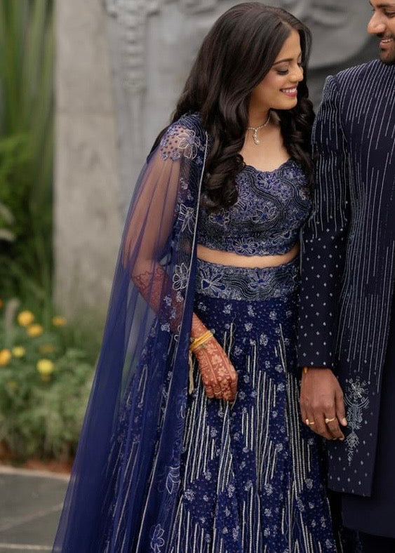 Starbound Sea Lehenga Set