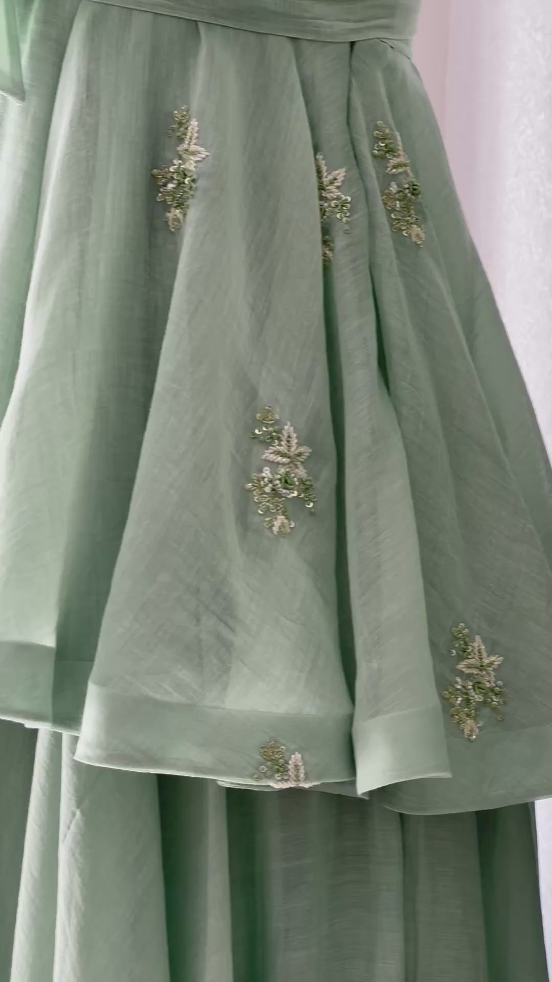 Misty Jade Ruffle Dress