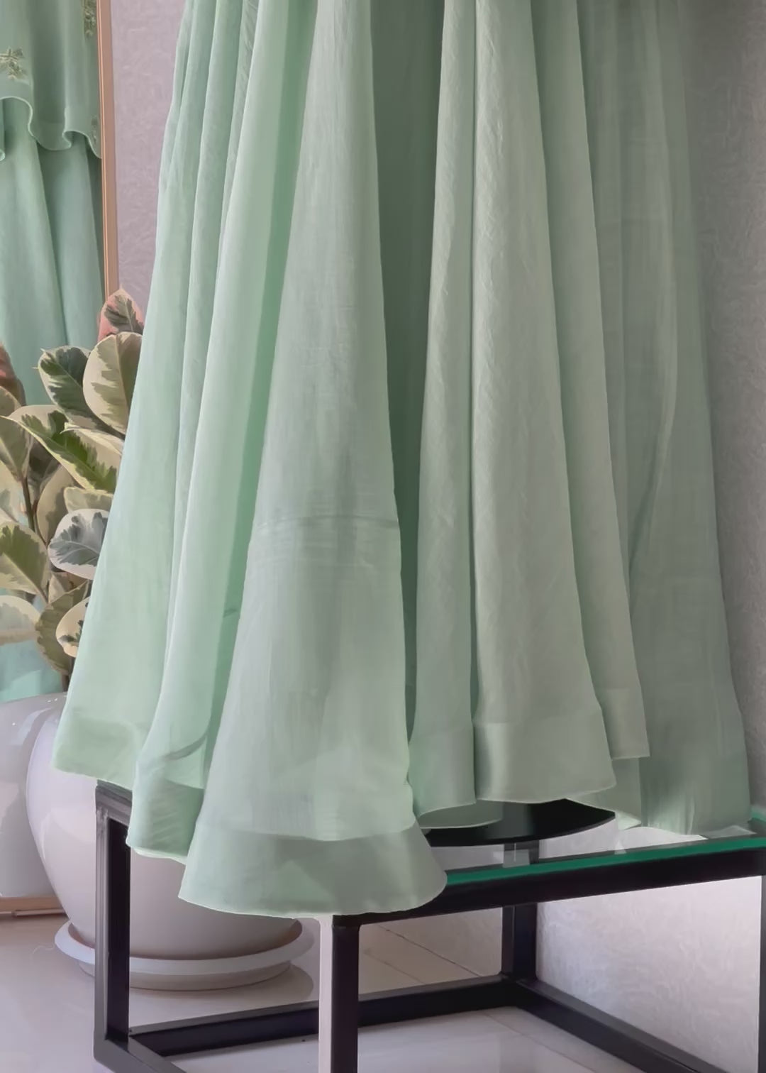 Misty Jade Ruffle Dress