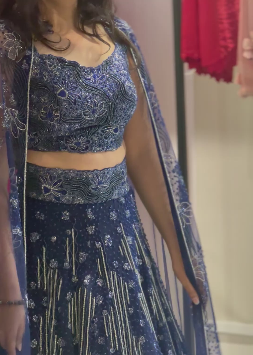 Starbound Sea Lehenga Set