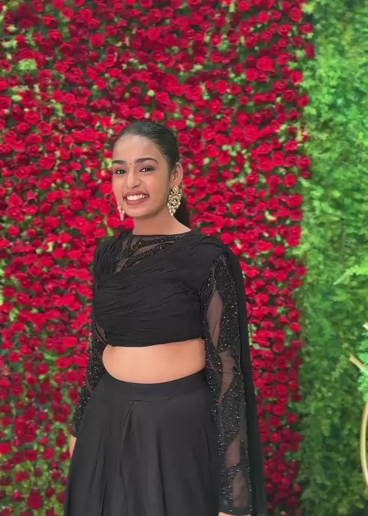 Noir Frost Drape Set