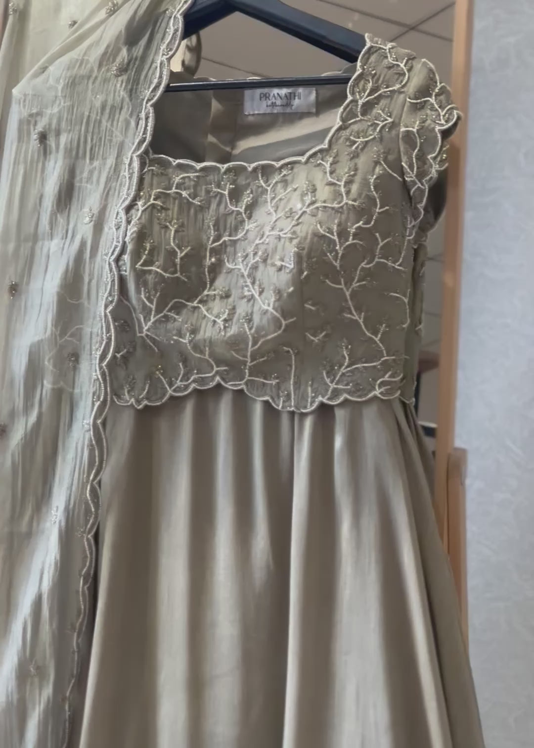 Oyster Ash Lehenga Set